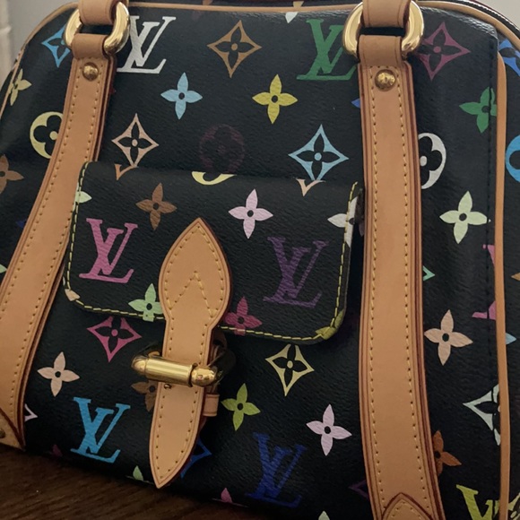 Authentic Louis Vuitton Black Multicolor Priscilla purse bag - Picture 2 of 9
